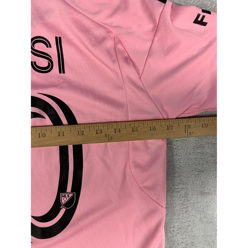 adidas Lionel Messi Inter Miami CF 2024 Home Jersey Youth Size 12 Pink Soccer - Picture 10 of 11